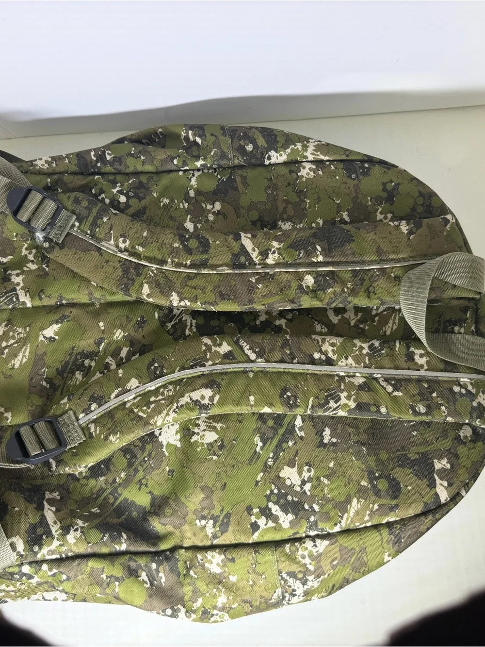 L.L. Bean Olive and White Camouflage Backpack